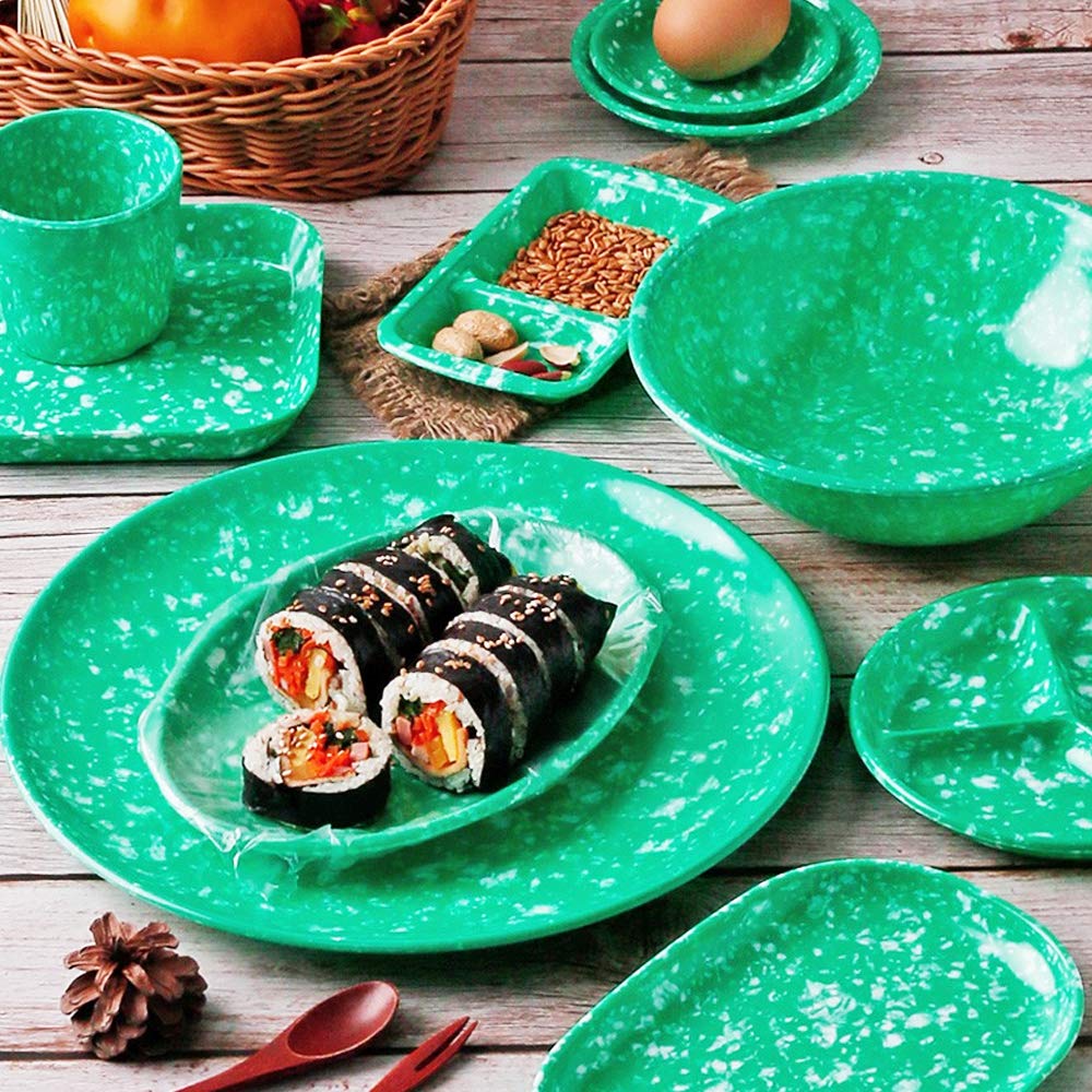 Amazon.co.jp: 韓国レトロ皿 メラミン皿 ヴィンテージ トッポッキ